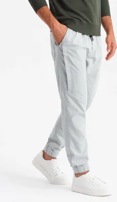 Obrázek produktu pro Ombre Clothing Pánské kalhoty joggers Vivienet světle šedá L