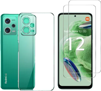 Produktbild von Hülle für Xiaomi Redmi Note 12 5G mit 2 Displayschutzfolien aus Hartglas Phonillico®