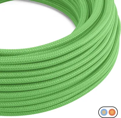 Immagine prodotto di Creative-Cables Cavo elettrico piatto 2x0,75 mm², Lime PM18, 1 m, Piatto effetto seta