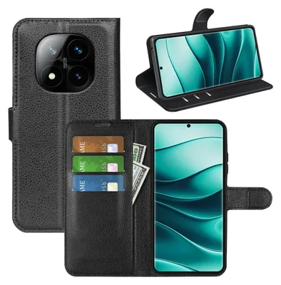 Obrázok produktu pre Pre Xiaomi Redmi Note 14 Pro 5G Leatherette Book Wallet Cover Black