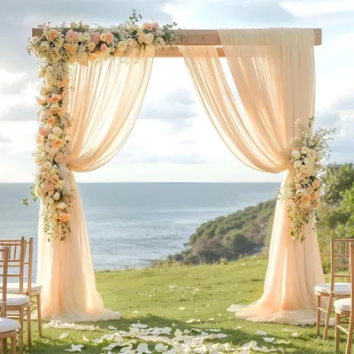 Image de Décoration murale 160 x 600 cm, rideaux pour arche de mariage