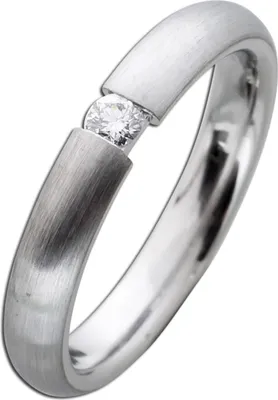 Produktbild von Platin 950 Verlobungsring Solitär Diamant 0.10ct W SI  19