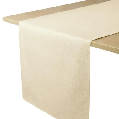 Obrázek produktu pro Běhoun na stůl - 40 x 180 cm - Lněný vzhled - Béžová - Voděodpudivý, omyvatelný