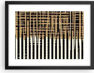 Produktbild von Gerahmtes Poster - Schwarzer Rahmen - Abstraktion Weiß Gürtel - 40x30 cm - Wand Bild - Wanddeko - Wandbilder - Kunstposter - Wandposter - Bilderrahmen - Bilder - Kunstdruck - P2BAA40x30-4857
