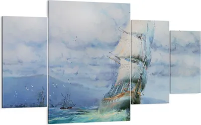 Produktbild von Bild auf Leinwand - Leinwandbild - Meer Segelschiff - 160x90cm - Wand Bild - Wanddeko - Wandbilder - Leinwanddruck - Bilder - Kunstdruck - Wanddekoration - Leinwand bilder - Wandkunst - DL160x90-3782