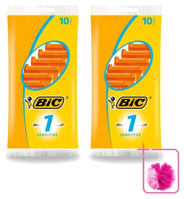 Produktbild von 2 x Bic 1 Sensitive Einwegrasierer für empfindliche Haut - Sparpackung - 2 Stücke