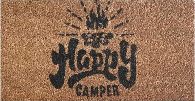Image de Paillasson en noix de coco - 25x50cm Happy Camper
