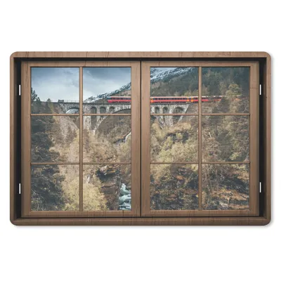Produktbild von MuchoWow® Mauspad Mousepad Aussicht - Zug - Berg 27x18 cm - Mousepads - Maus Mat - Pad - Mausunterlage - Büroartikel - Desk Matten