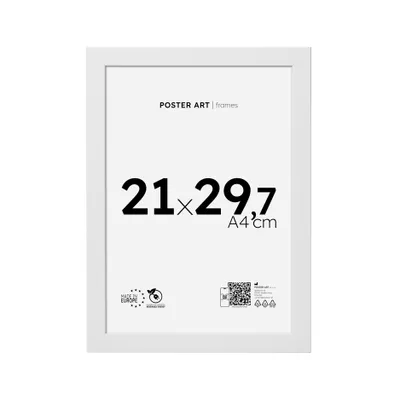 Zdjęcie produktu dla Ramka na zdjęcia i plakaty A4 21x29,7 cm, biała, MDF – Poster Art