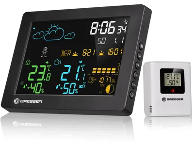 Obrázek produktu pro Počasová stanice Bresser MeteoTemp Baro HZ s bezdrátovým senzorem a displejem, včetně venkovního senzoru, v barvě