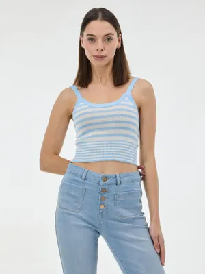 Produktbild von Orsay Hellblau gestreiftes Damen-Tanktop 40