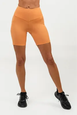 Produktbild von Nebbia Biker Elite Kurze Leggings Mit Hoher Taille Orange M Damen Orange M