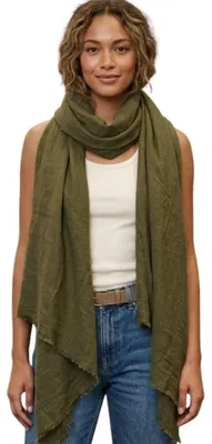 Produktbild von Olivgrüner Wollschal von Zara für Damen
