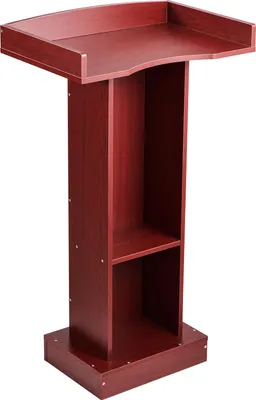 Produktbild von VEVOR Podiumständer Holzrednerpult (105 cm), Laptop-Schreibtisch mit breiter Lesefläche & Ablagefläche & Kantenstopper &elegantem Design, bodenstehend, für Klassenzimmer Konferenzen Kirchen