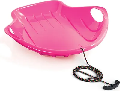 Zdjęcie produktu dla Plastikowa zjeżdżalnia z liną do zjeżdżania różowa 78 x 60 cm