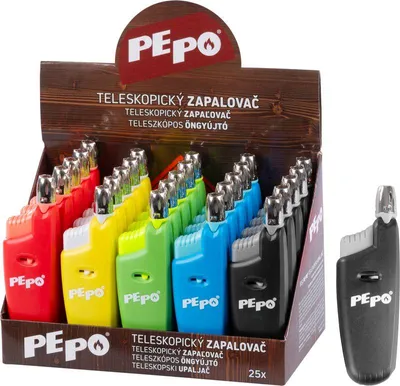 Immagine prodotto di Accendino PE-PO®, telescopico, a gas, Sellbox 25 pz.