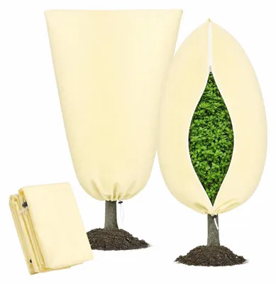 Zdjęcie produktu dla 2 sztuki osłony ochronnej na rośliny, rozmiar 80x120 cm, materiał: włóknina, kolor: beżowy