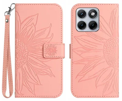 Produktbild von Motorola Edge 70 Fusion Hülle - Coverup Sonnenblume Klapphülle mit Schlüsselband - Rosa