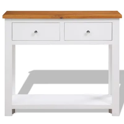 Zdjęcie produktu dla vidaXL Stolik konsola 83x30x73 cm lite drewno dębowe