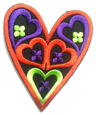 Obrázek produktu pro Srdce lásky - záplata, nažehlovací, nažehlovací obrázek, nášivka, nažehlovací, velikost: 6,2 x 7,9 cm