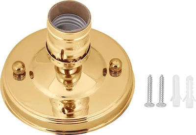 Zdjęcie produktu dla Gniazdo lampy vintage E26/E27 złote, industrialne oświetlenie sufitowe/ścienne do żarówek, 220V