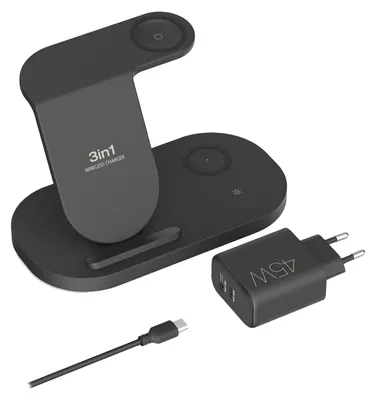 Produktbild von Aussteller Samsung Power Paket, 45W Adapter, 3-in-1 Ladestation & USB-C Kabel