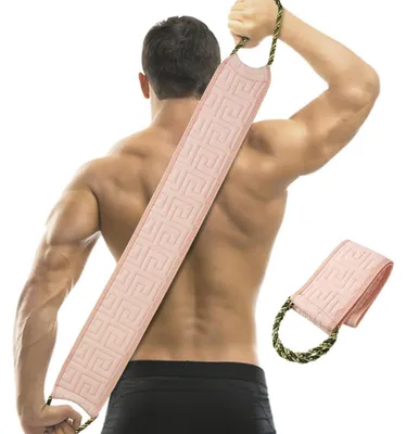 Produktbild von Rückenschrubber Peeling Doppelseitig Badebürste Rücken Waschhilfe Rosa