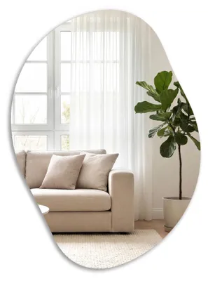 Imagen del producto de SONGMICS Espejo asimétrico, sin marco, decorativo, 60 x 45 cm – Dimensiones: 60L x45B cm