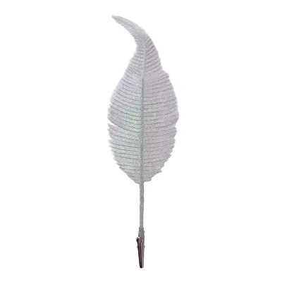 Productafbeelding van Kerstboomversieringen, glinsterend met clip, als decoratie voor de kerstboom (wit)