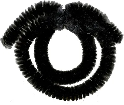Produktbild von Nabenputzring Ø 14 mm aus Chenille Länge 19/35 cm Schwarz