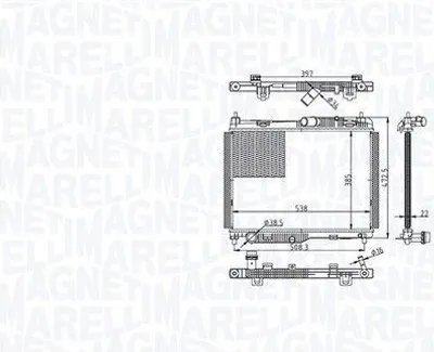 Produktbild von MAGNETI MARELLI 350213215500 Kühler Wasserkühler Motorkühler für FORD Fiesta Mk7 Schrägheck ECOSPORT Fiesta Mk7 Kastenwagen