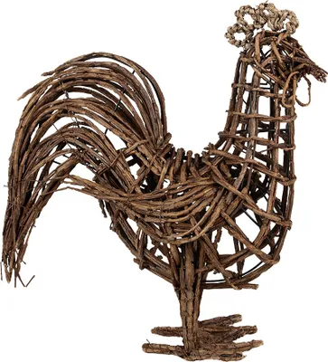 Productafbeelding van Clayre & Eef Decoratiefiguur Kip, 34x15x39 cm, bruin, riet