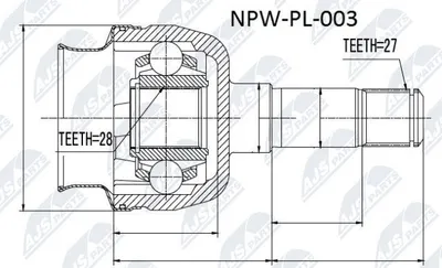 Produktbild von NTY Gelenksatz Antriebswelle Vorne Links Vorne Rechts für OPEL Vectra C Caravan (Z02) NPW-PL-003