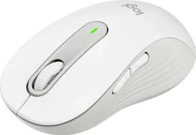 Productafbeelding van Logitech Signature M650 L voor zakelijk gebruik - Muis - Voor rechtshandigen - 5 knoppen - Draadloos - Bluetooth, 2,4 GHz - Logitech Logi Bolt USB-ontvanger - Crèmekleur