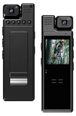 Zdjęcie produktu dla mini kamera do ciała 4K UHD z nagrywaniem audio i wideo, obiektyw obracany o 180′ã, 6 godzin pracy na baterii, kamera wideo WiFi z 1,3-calowym ekranem TFT, noktowizor, wykrywanie ruchu, obsługa sterowania APP do codziennego nagrywania/serwisu/dostawy/konferencji