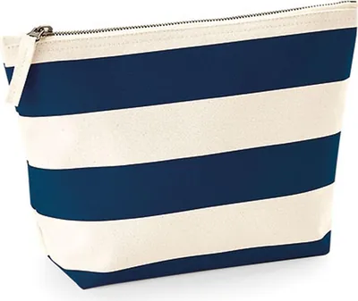 Immagine prodotto di Westford Mill W684 | Borsa da toilette Nautical Accessory Bag, 19 x 18 x 9 cm - Colore: Natural/Navy - Dimensioni: 19 x 18 x 9 cm