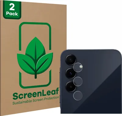 Produktbild von 2x ScreenLeaf Schutzfolie für Samsung Galaxy A55 5G (NUR Kameraschutz) nachhaltiger Displayschutz Display Schutz Folie Klar Transparent