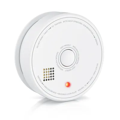 Produktbild von Brandson Rauchmelder - 9V Blockbatterie – Smoke Detector - wechselbare Batterie – Gerät wiederverwendbar - DIN EN 14604 2005 / AC: 2008 – LED – Batteriewarnung
