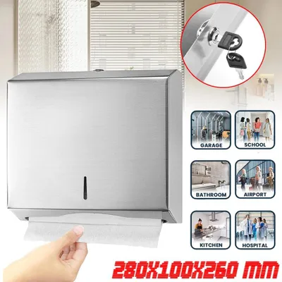 Produktbild von Edelstahl Handtuchspender Papierspender Toilettenpapier Papierhandtuchspender WC