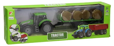 Immagine prodotto di Trattore con carro per balle 1:32