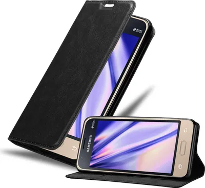 Zdjęcie produktu dla Pokrowiec Cadorabo do Samsung Galaxy J1 MINI 2016 w kolorze czarnym z magnetycznym zamknięciem na telefon komórkowy