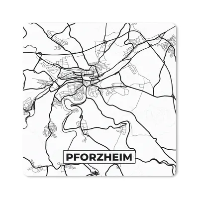 Produktbild von MuchoWow® Mauspad Mousepad Pforzheim - Karte - Stadtplan 30x30 cm - Mousepads - Maus Mat - Pad - Mausunterlage - Gaming