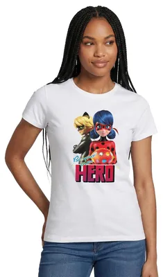 Produktbild von Spreadshirt Miraculous Be Your Own Hero Frauen T-Shirt, M, Weiß
