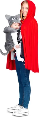 Immagine prodotto di Costume da Cappuccetto Rosso e lupo porta bebè fiaba rosso/grigio - taglia unica