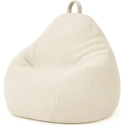 Produktbild von Birnen-Sitzsack aus Cord mit abnehmbarem Bezug 80 x 70 cm, Beige