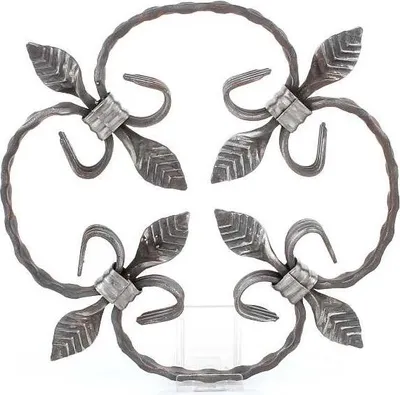 Produktbild von LogistSystem - Schmiedeeisen Ornament Eisen geschmiedet 240x240mm - z.B. als Element für Fenstergitter - Geländer - Zaun - Tor - Rosetten - Gitter 13.000