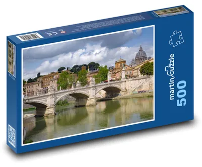 Obrázok produktu pre Puzzle 500 Historický most v Ríme, Taliansko - martinpuzzle