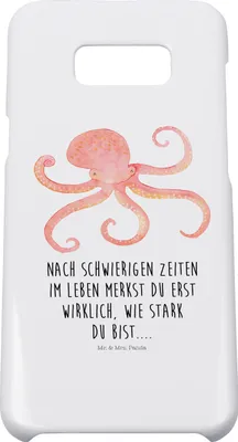 Produktbild von Mr. & Mrs. Panda Samsung Galaxy S8 plus Handyhülle  Tintenfisch - Weiß - Geschenk, Cover, Wasser, Meerestier, Lustige Sprüche, Hülle, Handy, Krake, Case, Ozean, Meer