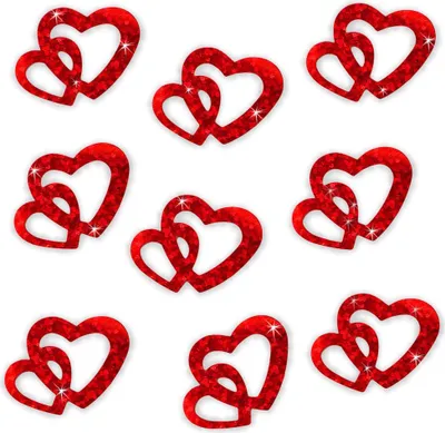 Produktbild von Oblique Unique Herz Konfetti Tischdeko Liebe Romantik Hochzeitsdeko - rot glitzer