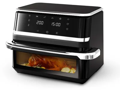 Produktbild von Cozyverge Heißluftfritteuse 12 L Sichtfenster 6 Programme 200 Min schwarz